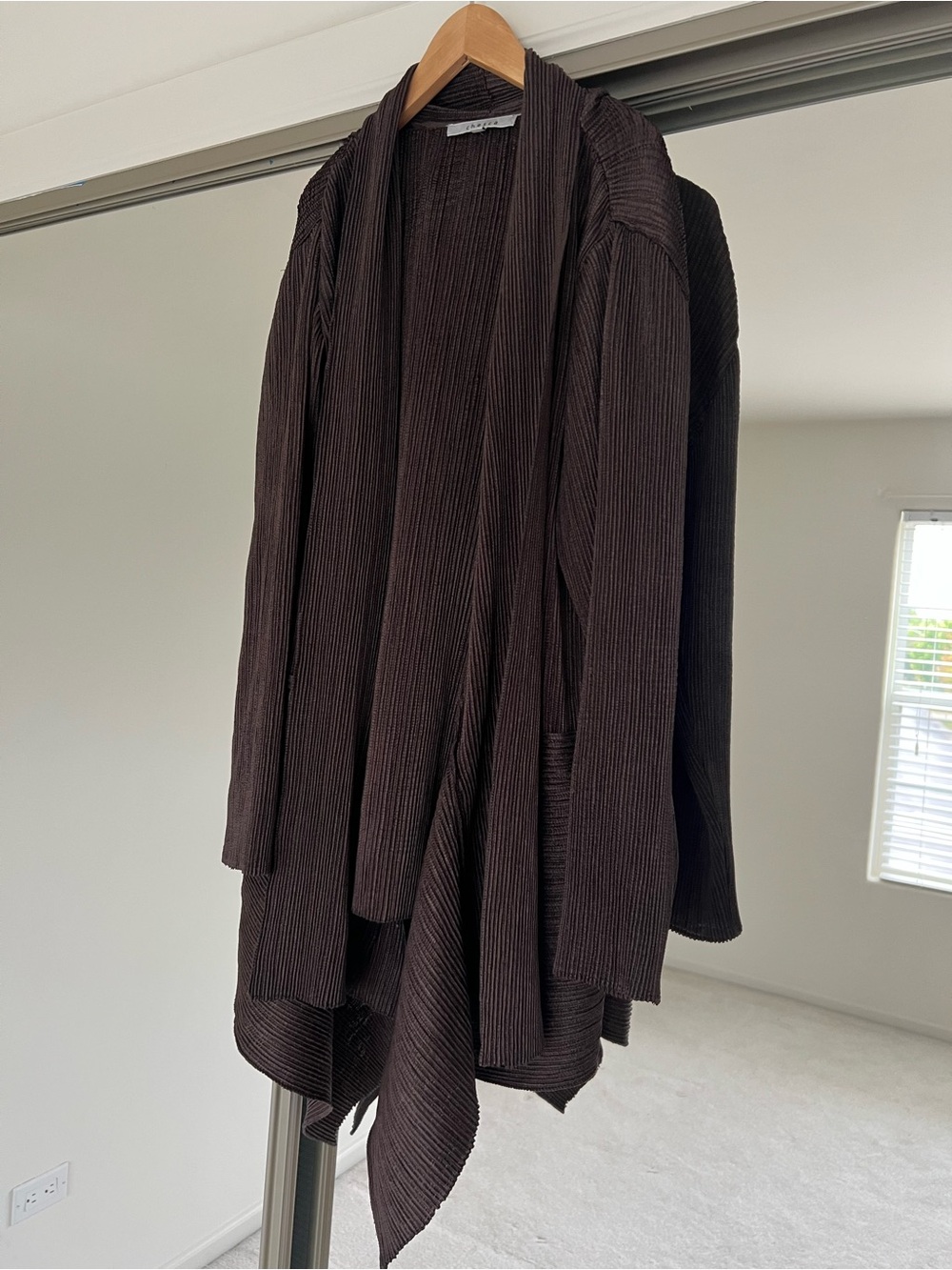 Issey Miyaki Inspired Asymmetrical Pleated Cardigan